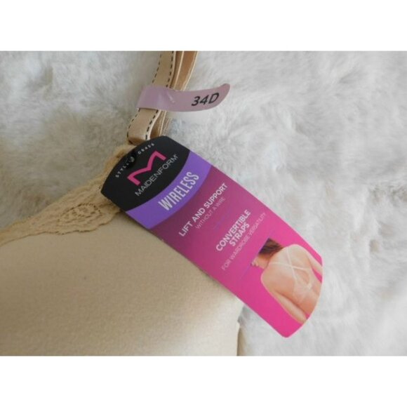 Maidenform 34D Comfort Devotion Extra Coverage Shaping with Lift Wireless Bra 94 - Picture 3 of 7